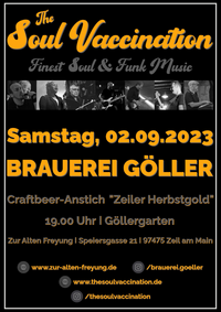 Samstag, 02.09.2023, live @ Brauerei Göller Zeil am Main